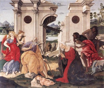  Sienese Oil Painting - Nativity 1490 Sienese Francesco di Giorgio